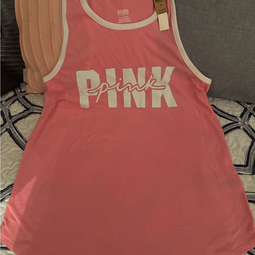Victoria's Secret Pink Tank with White Trim